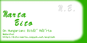 marta bito business card